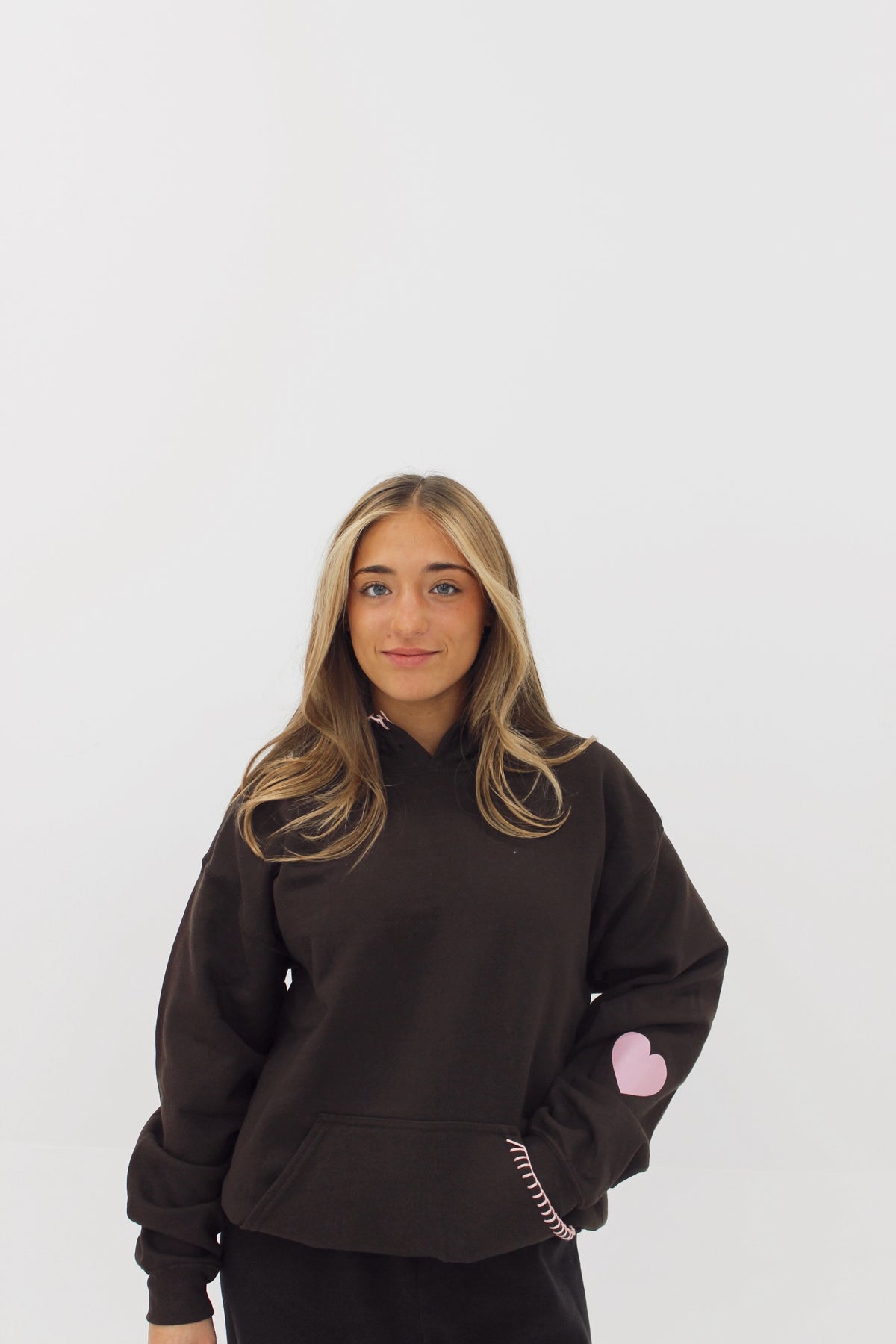 Pink Coast Pink Coast Signature Hoodie ♡ Espresso – Pink Coast Boutique