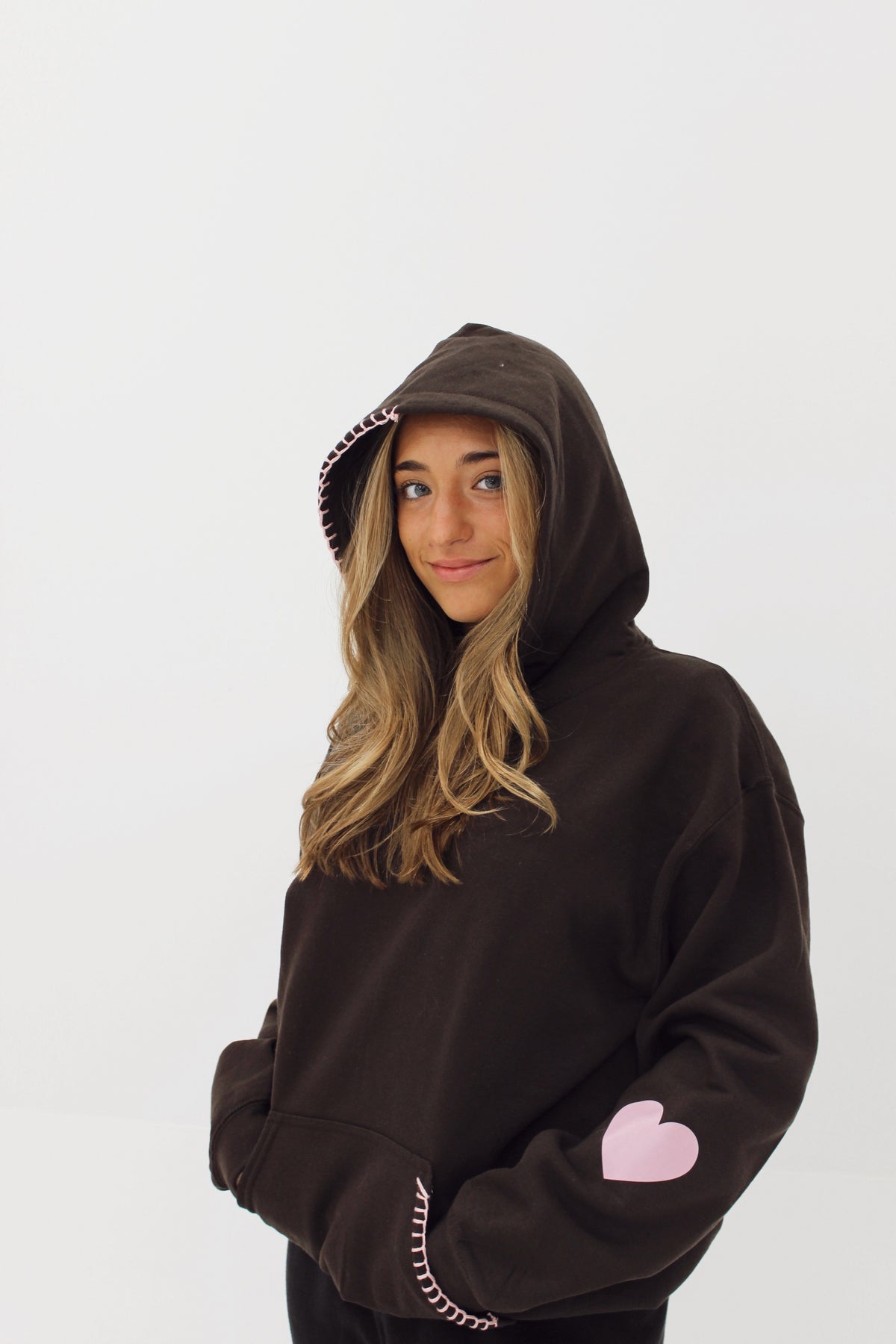 Pink Coast Pink Coast Signature Hoodie ♡ Espresso – Pink Coast Boutique