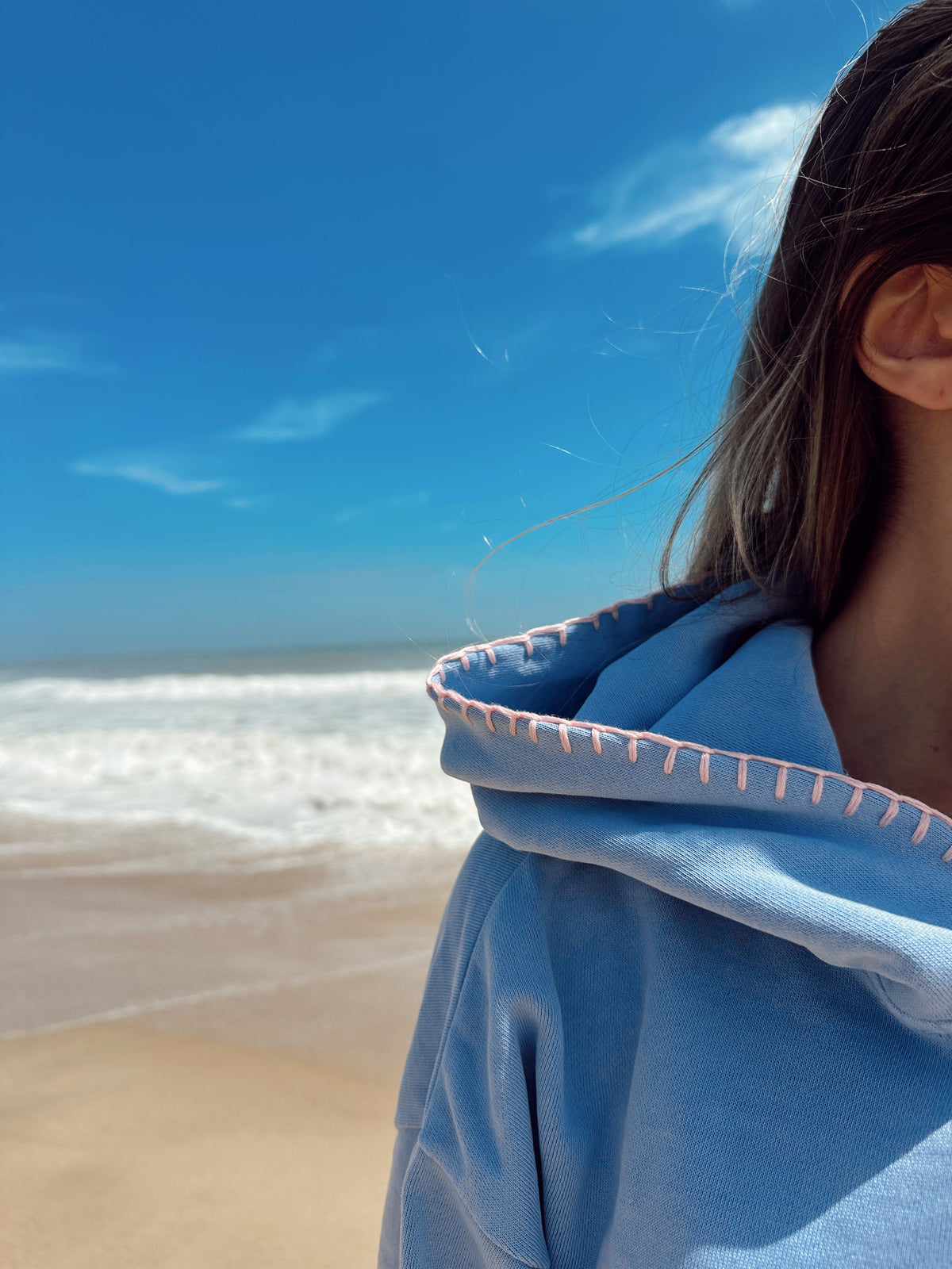 Pink Coast Pink Coast Signature Hoodie ♡ Periwinkle – Pink Coast Boutique