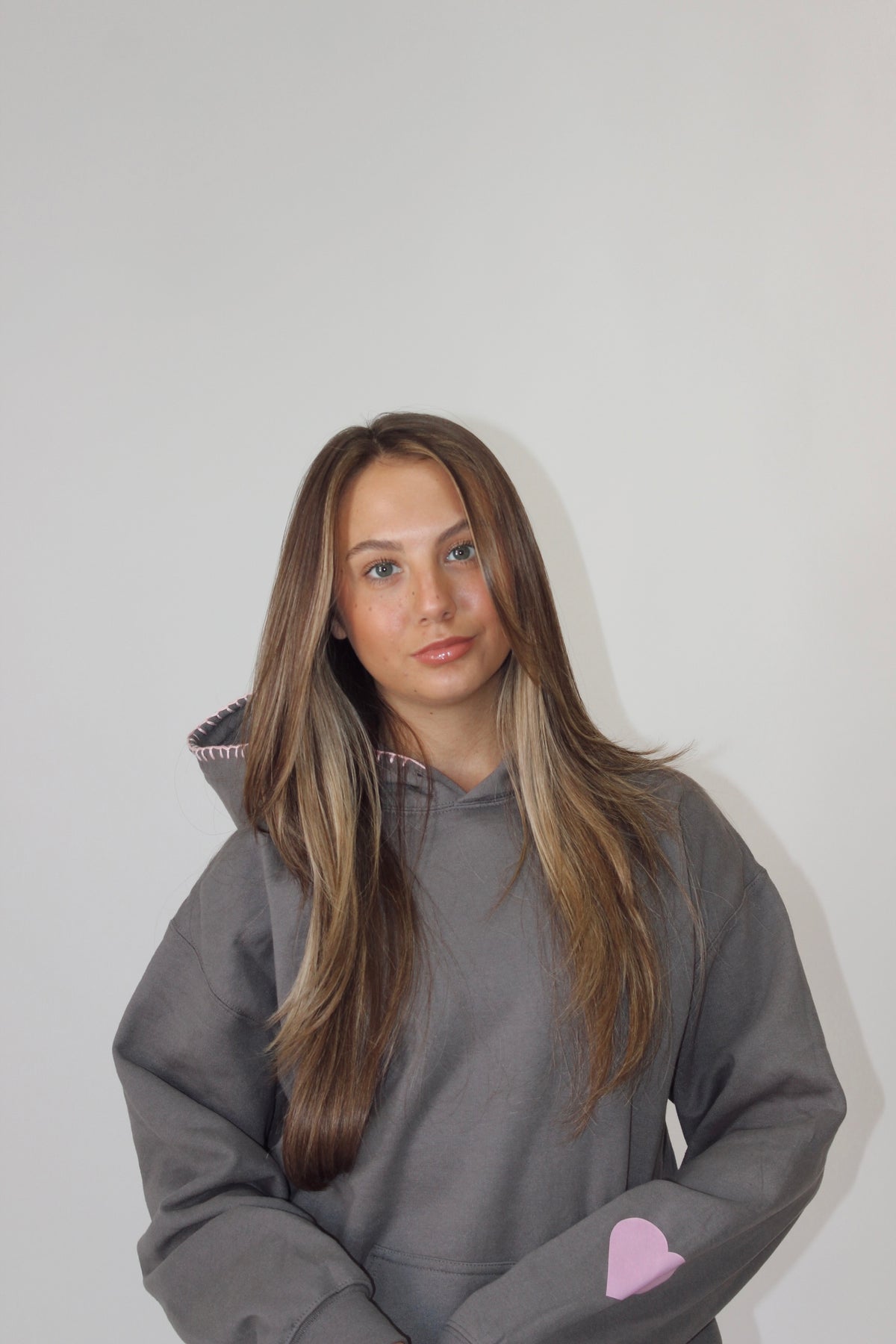 Pink Coast Pink Coast Signature Hoodie ♡ Grey/Pink – Pink Coast Boutique