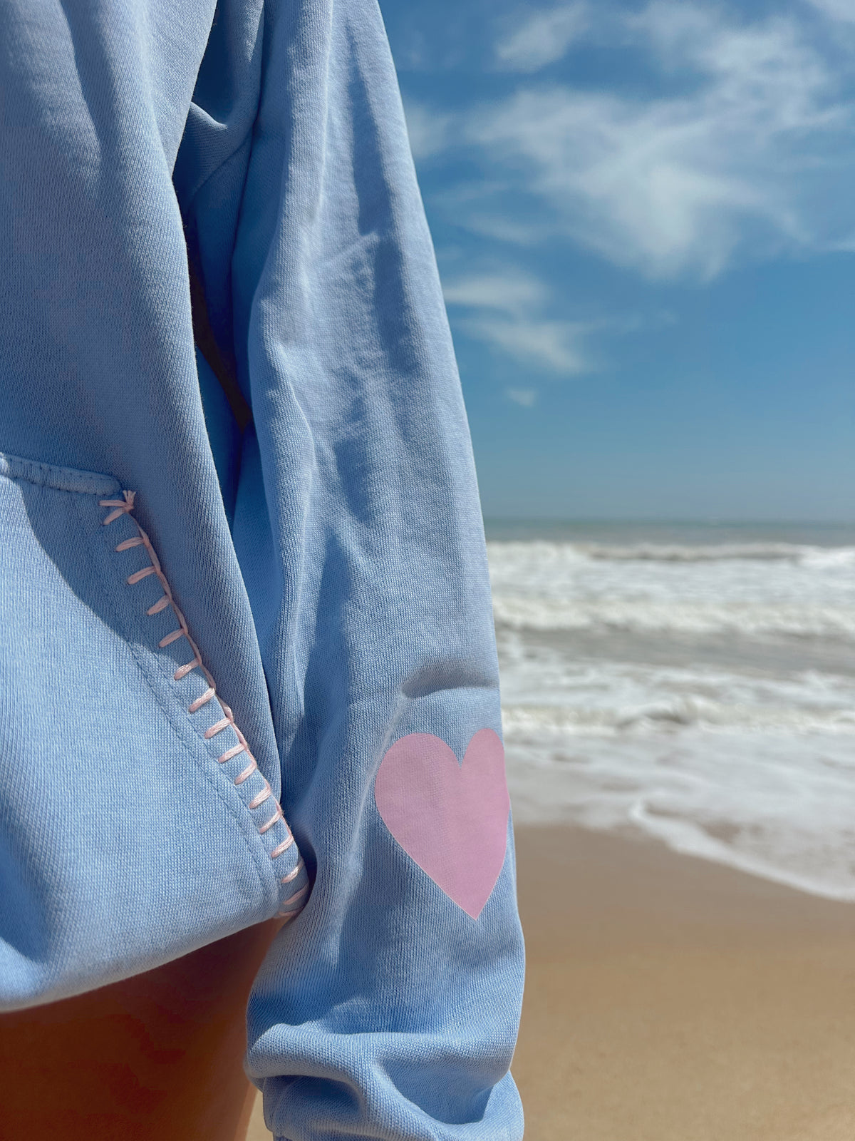 Pink Coast Pink Coast Signature Hoodie ♡ Periwinkle – Pink Coast Boutique